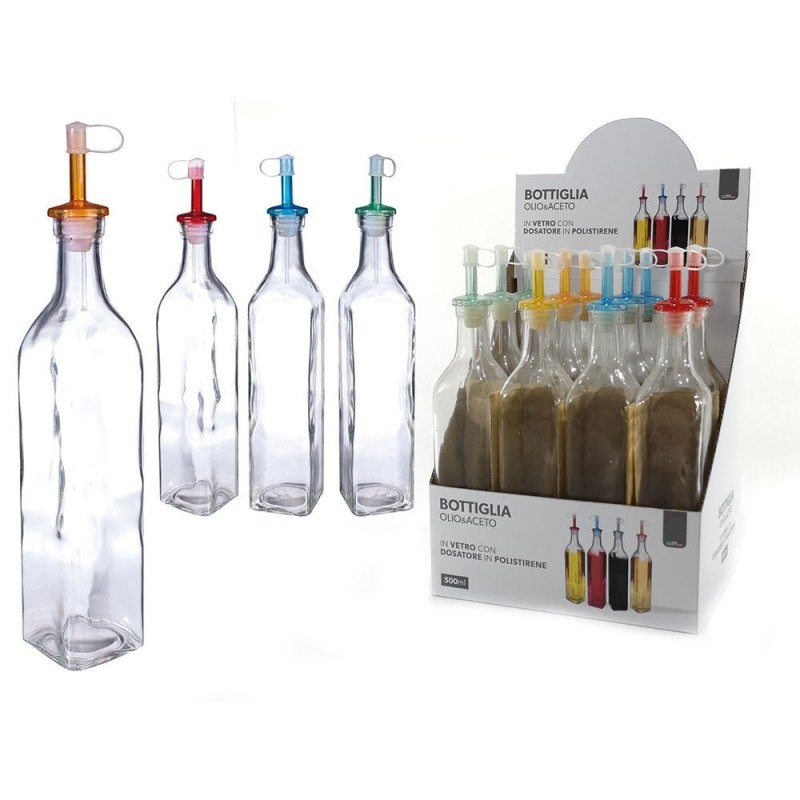 2 Pezzi Oliera Salvagoccia, Set Olio E Aceto Da 500 Ml Con
