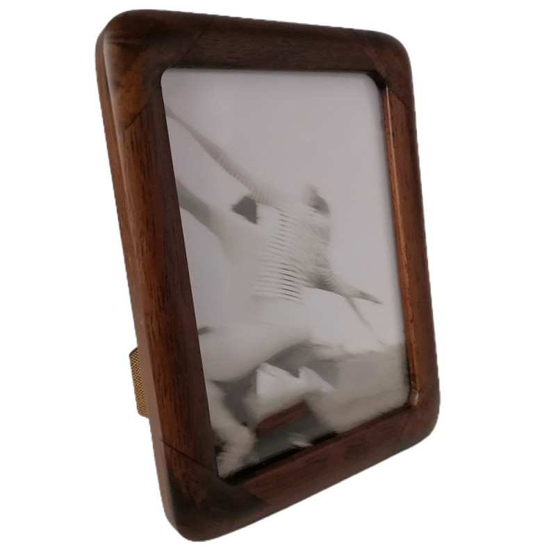 Cornice portafoto in legno, colore: beige, grigio e nero per foto 15x20 cm  - Giochi In Legno
