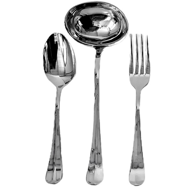 Servizio di posate lagostina per tavola 12 persone set da75 in acciaio  inox18/10 forchetta cucchiaio coltello e accessori vari