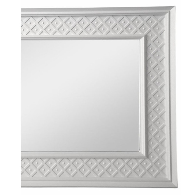 Specchio da parete rettangolare con cornice bianca arredo per