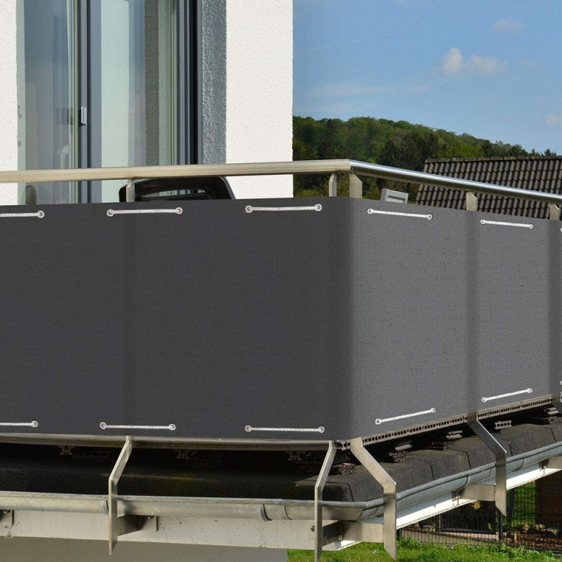 Telo per balcone copertura da ringhiera frangivista isolante frangivento  85x500cm protezione raggi UV