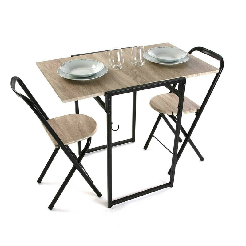 Set-tavolo con 2 sedie salvaspazio richiudibile cucina terrazzo balcone  casa per usare e riporre in poco spazio
