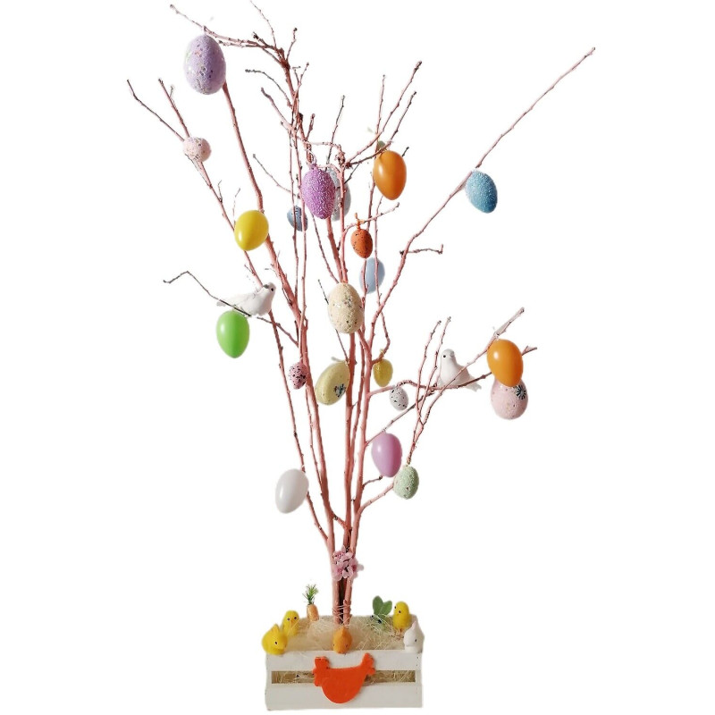 Pulcini pasquali con cappello decorazioni addobbi di pasqua set8 per albero  casa negozio vetrine in tessuto