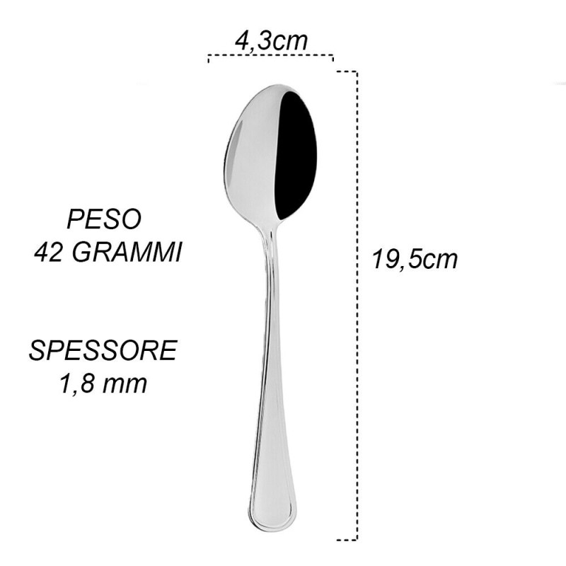 Set 12 Posate per tavola forchetta cucchiaio coltello Abert Valencia acciaio  18/10 servizio completo o sfuse bar ristoranti pub