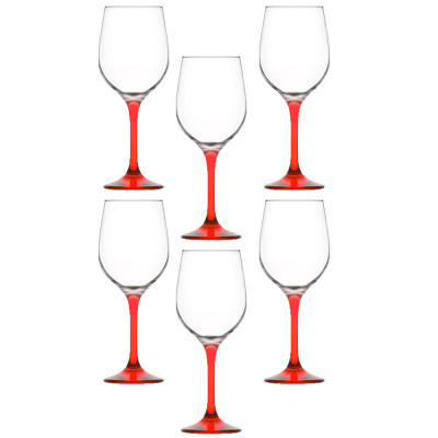 Calice in vetro rosso fluite champagne acqua vino Set 18 per tavola  natalizia eleganti ottima idea regalo per natale