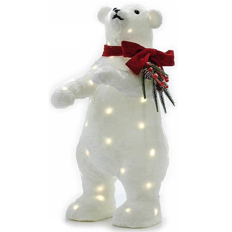 Orso polare luminoso 10 LED per interni ed esterni