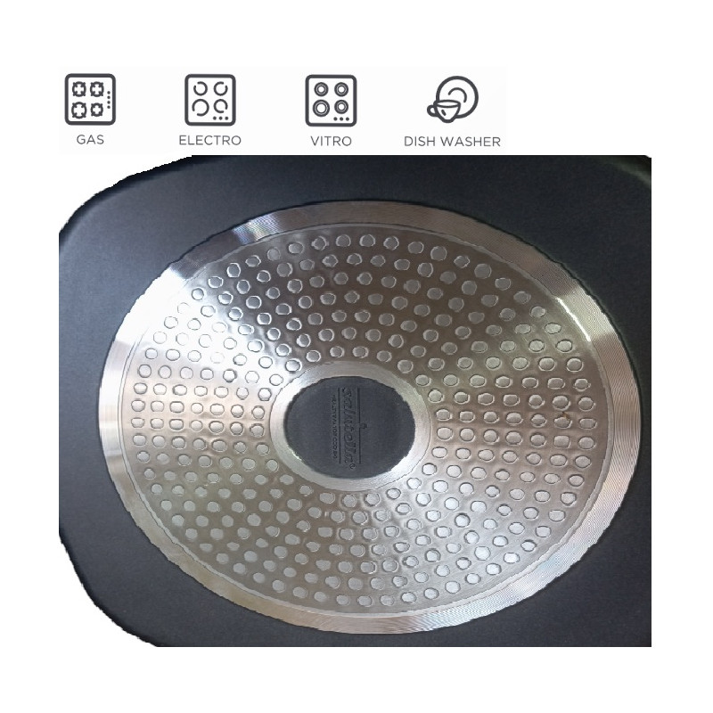 Piastra In Pietra Antiaderente Per Induzione Griglia Bistecchiera Rettangolare 47Cm | Piastra PROFESSIONALE In Padella Pancake