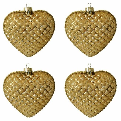 Set 4 cuori oro in vetro...