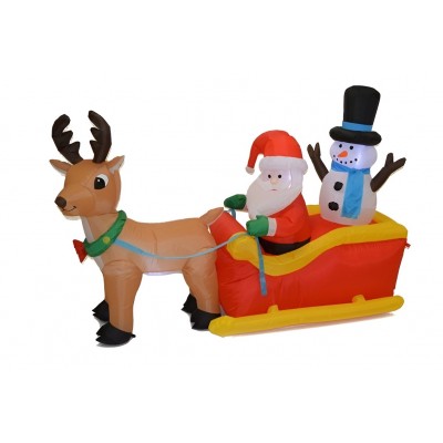 Slitta con renna Babbo...