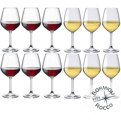 Set 12 calici con piede 6x...