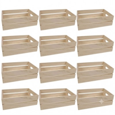 Set 12 Cassette in Legno...