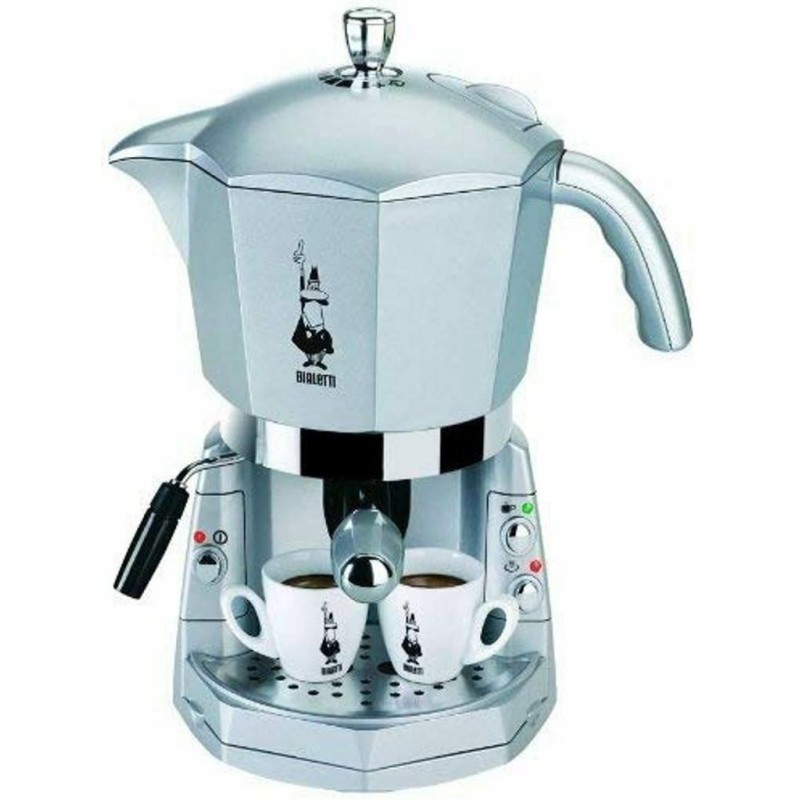Bialetti Mokona silver macchina per caffe'espresso 20bar cialde macinato  capsule