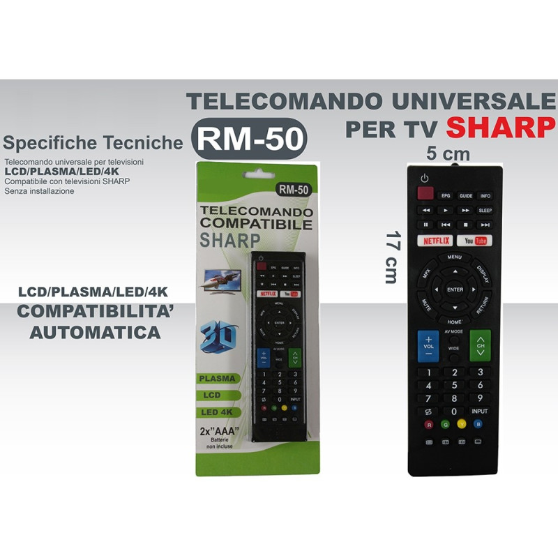 Telecomando universale per Smart TV LG - Compatibile Italy