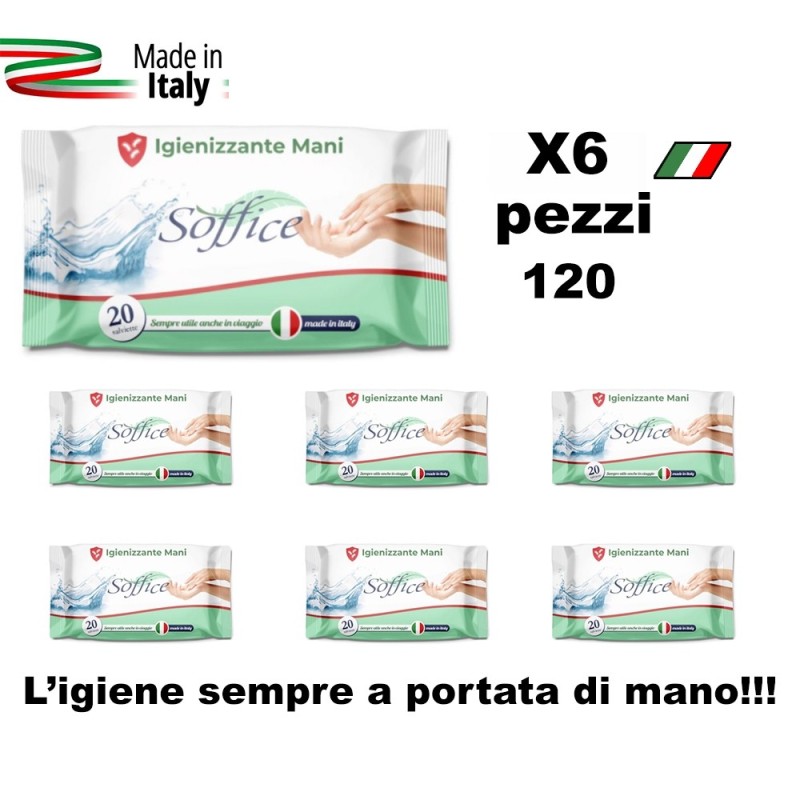 Soffice Salviette Igienizzanti Mani 20 Pz